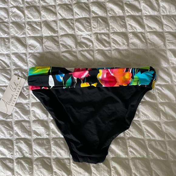 Anne Cole Floral Black Bikini Bottom - Picture 6 of 8